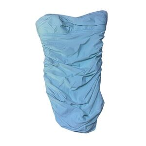 J. Crew Strapless Light Teal One Piece Bathing Suit